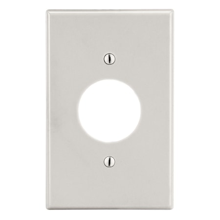 Hubbell Wiring Device-Kellems Wallplate, Mid-Size 1-Gang, 1.40" Opening, Light Almond PJ7LA